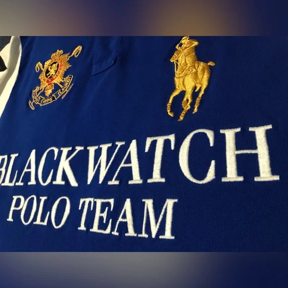 Vintage RALPH LAUREN POLO BLACKWATCH TEAM RUGBY Custom Shirt L Rlpc Rlx Sport x - Picture 11 of 16